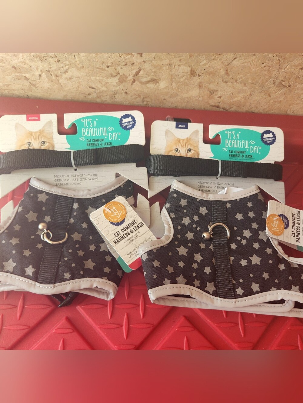 NWT New Kittie Cat Bundle Harness Leash Adult and Kitten Size with bell